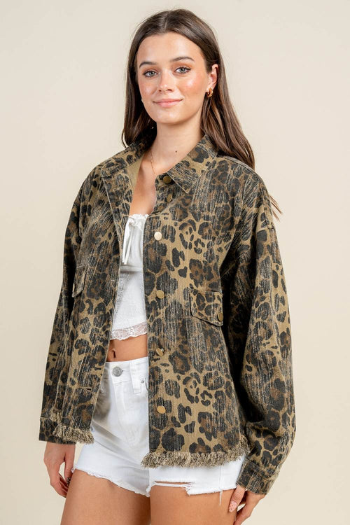 BG5370E / OVER SIZED SHACHET WITH FRINGED HEM